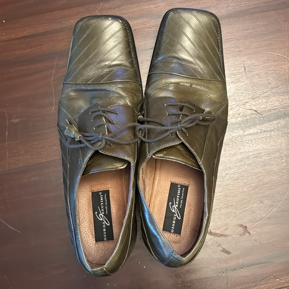Giorgio Brutini Dark Green Leather Oxfords Classic Formal size 15 - Picture 2 of 7
